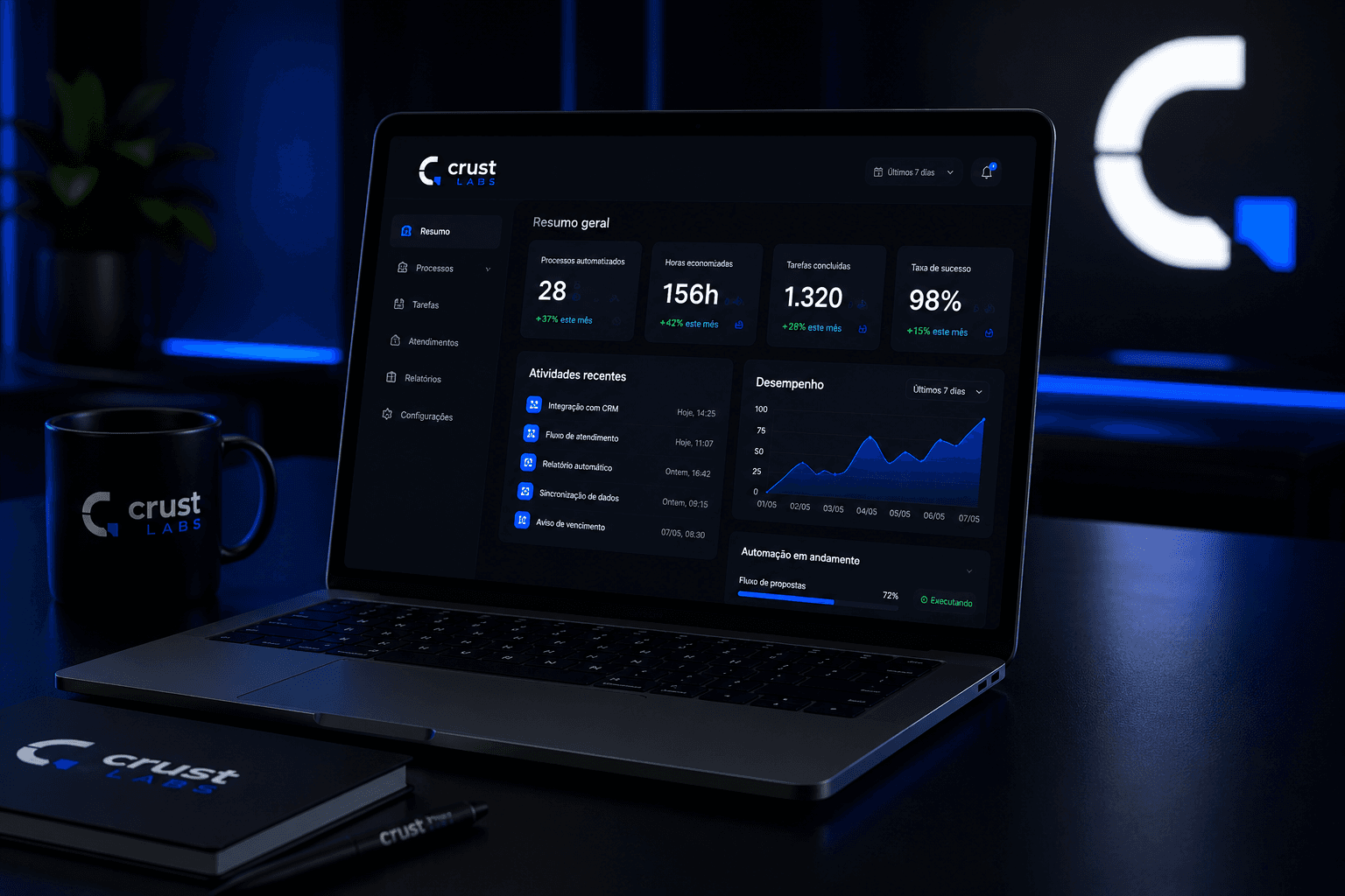 Crust Labs interface visual